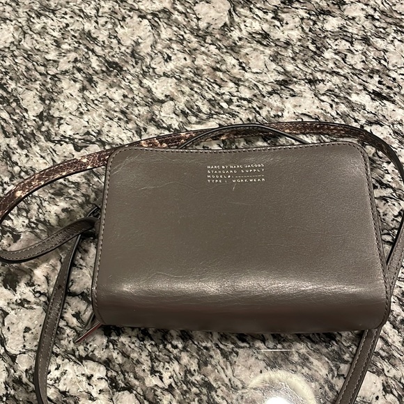 Marc by Marc Jacobs Gemini Crossbody Grey and Snakeskin Leather - Picture 1 of 7